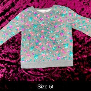 Toddle girls flower sweater